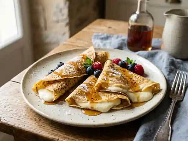 Crêpes fondantes au Carré frais et érable - Photo de présentation