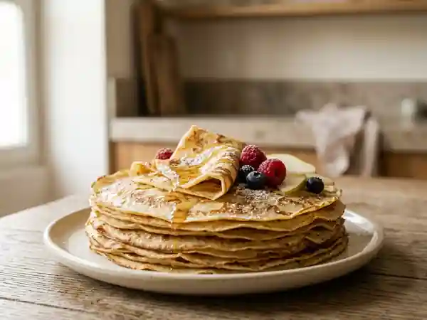 Crêpes Moelleuses au Lait de Chèvre et Vanille - Photo de présentation