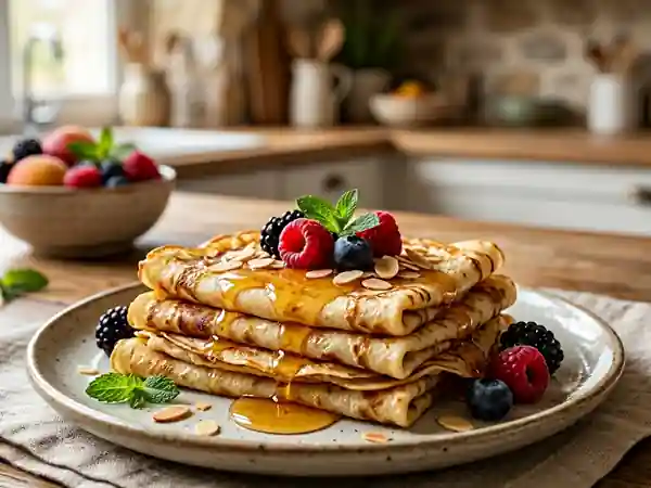 Crêpes fondantes au miel doré - Photo de présentation