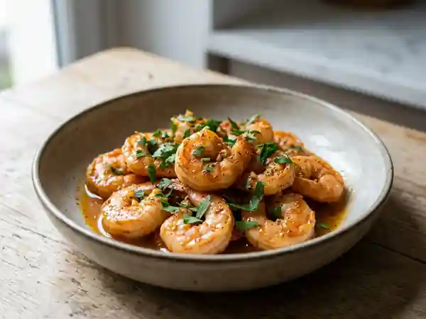 Crevettes sautées au paprika et Calvados - Photo de présentation