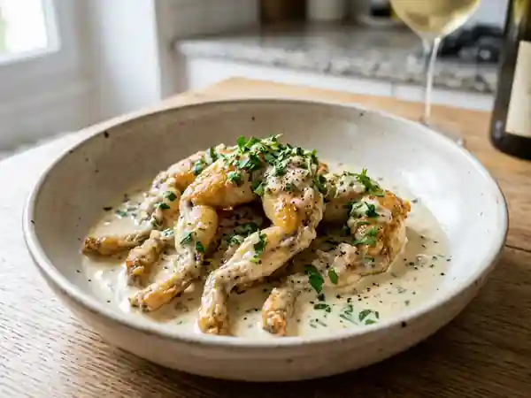 Cuisses de grenouilles crémeuses au Riesling - Photo de présentation