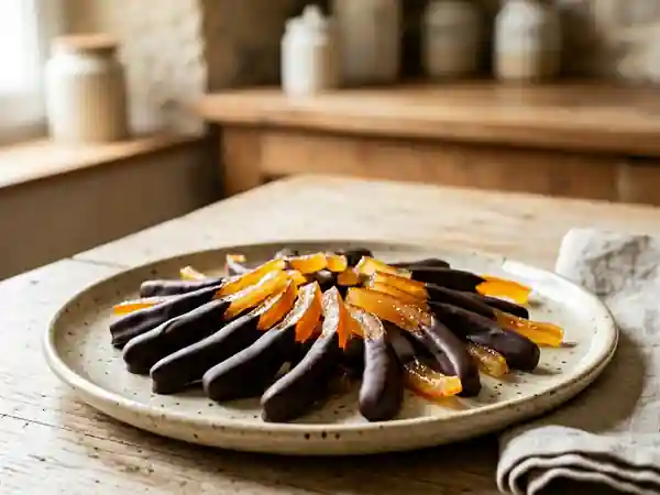 Orangettes fondantes au chocolat noir - Photo de présentation