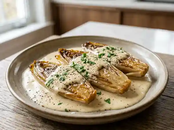 Délicieuses Endives à la Crème Fondante : Recette Facile et Gourmande - Photo de présentation