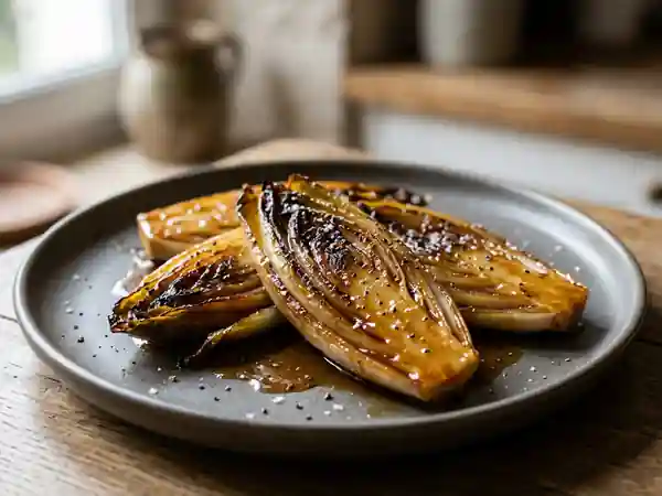 Endives braisées au sirop d'érable et beurre noisette - Photo de présentation