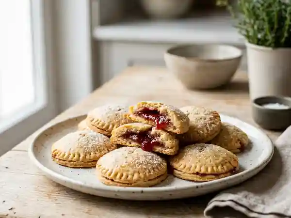 Frivolités danoises sablées au cœur fraise - Photo de présentation