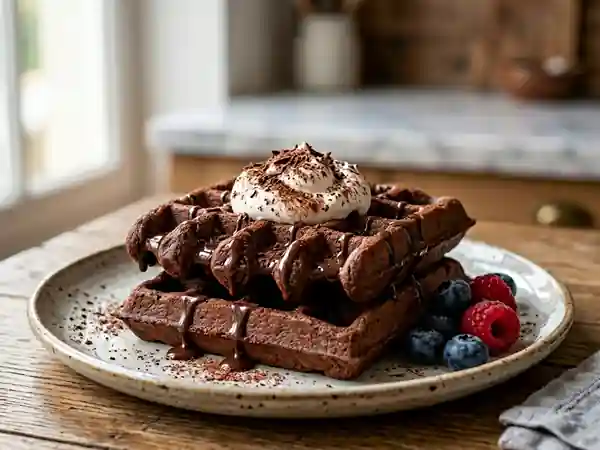 Gaufres au cacao intense et cœur moelleux - Photo de présentation