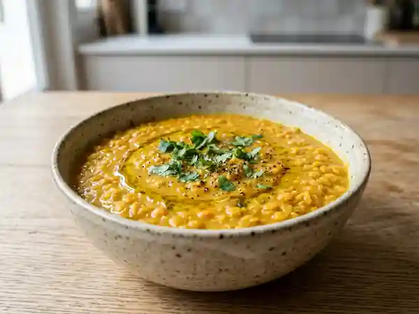 Lentilles corail fondantes au curcuma - Photo de présentation