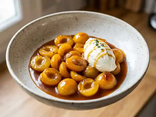 Mirabelles confites au caramel onctueux - Photo de présentation