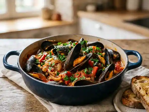 Délicieuses Moules à la Catalane : Recette Authentique et Savoureuse - Photo de présentation
