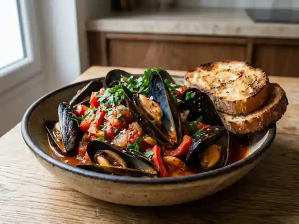 Moules fondantes à la basquaise - Photo de présentation