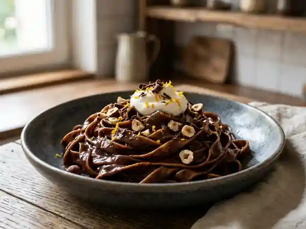 Délicieuses Pâtes au Chocolat Fondant pour une Pause Gourmande - Photo de présentation