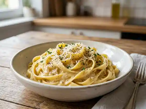 Pâtes Crémeuses à la Moutarde et Parmesan - Photo de présentation