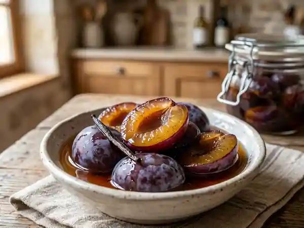 Prunes Fondantes à l'Eau-de-Vie et Vanille - Photo de présentation