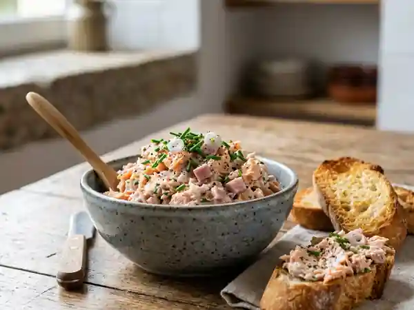Délicieuses Rillettes Maison de Saumon et Jambon pour Apéritif - Photo de présentation