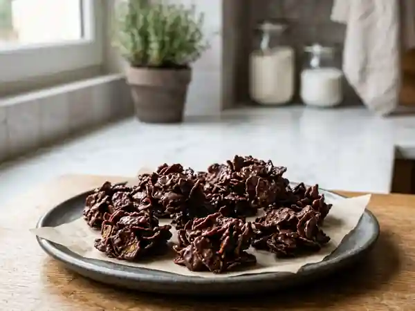 Roses des sables croquantes au chocolat noir - Photo de présentation