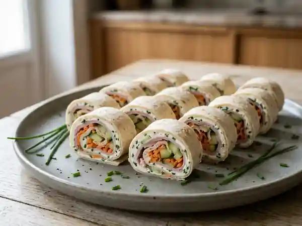 Bouchées fraîches jambon et fromage frais - Photo de présentation