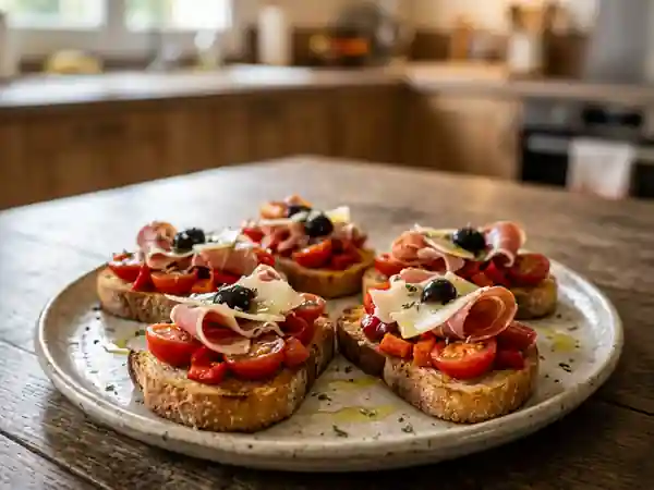 Toasts Croquants Serrano et Manchego - Photo de présentation