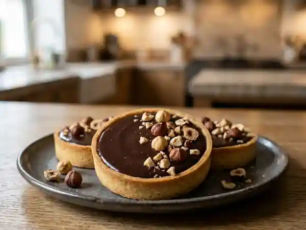 Tartelettes intenses chocolat et noisettes - Photo de présentation