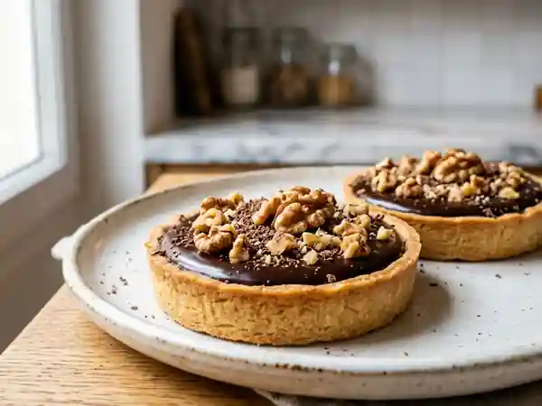 Tartelettes ganache intense et éclats de noix - Photo de présentation