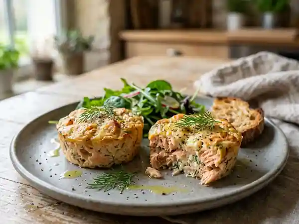 Délicieuses Timbales de Saumon au Carré Frais : Recette Facile et Raffinée - Photo de présentation