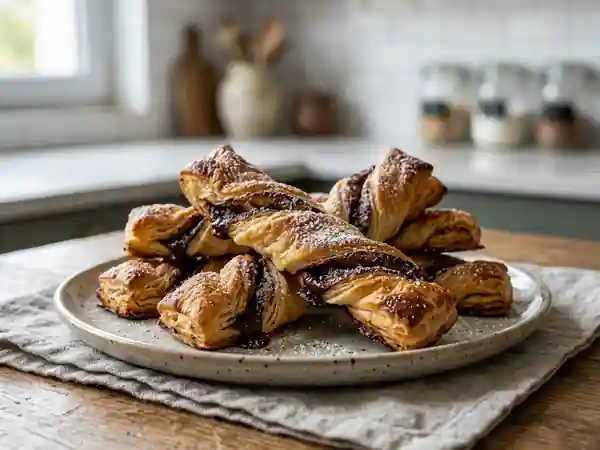 Torsades feuilletées au chocolat noir fondant - Photo de présentation