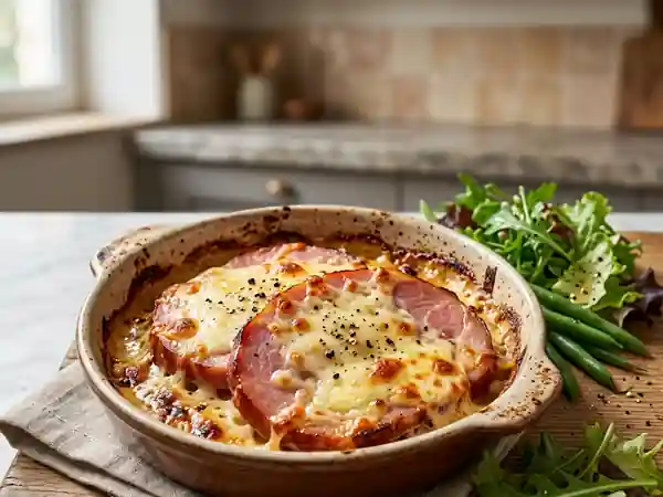 Jambon Gratiné à la Crème et Moutarde - Photo de présentation