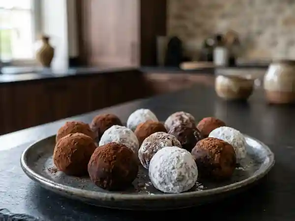 Truffes Fondantes Chocolat Noir et Truffe Noire - Photo de présentation