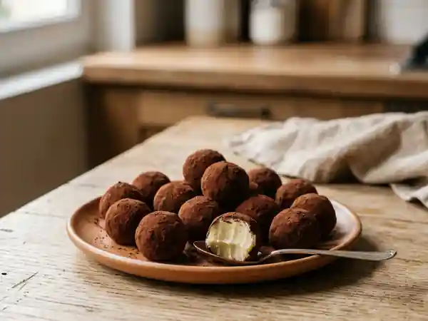 Truffes Onctueuses Chocolat Blanc & Vanille - Photo de présentation