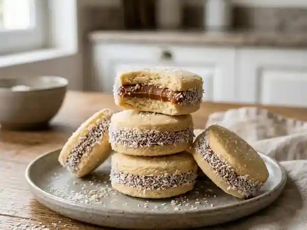 Alfajores fondants au dulce de leche - Photo de présentation