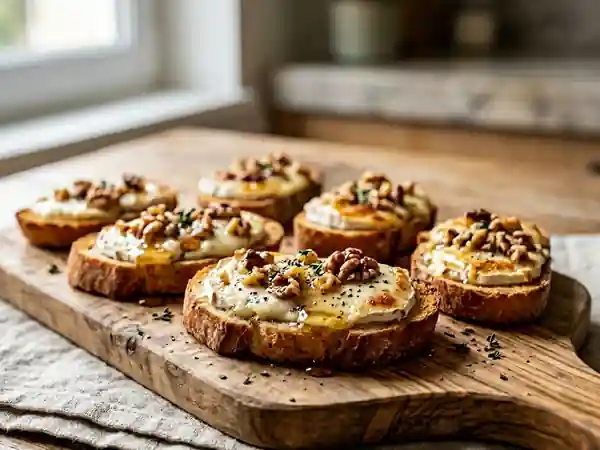 Délicieux Amuse-gueules au Chèvre et Miel pour Apéritif - Photo de présentation