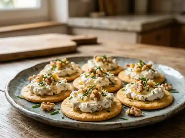 Toasts de chèvre onctueux, miel et éclats de noix - Photo de présentation