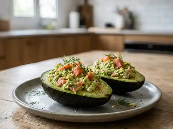 Avocat crémeux à la truite fumée et aneth - Photo de présentation