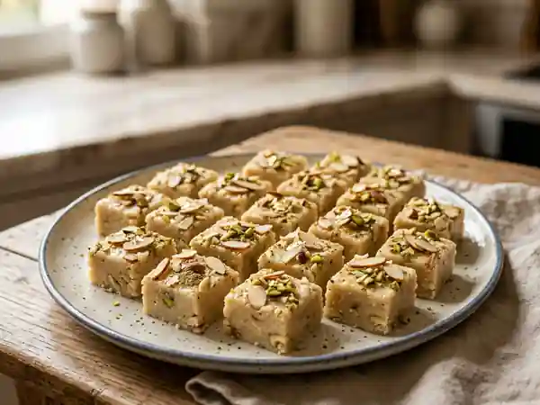 Barfi fondant à la cardamome et cajou - Photo de présentation