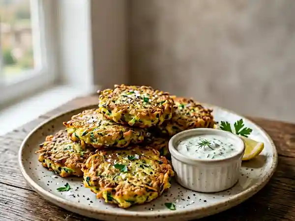 Beignets de courgettes persillés et croquants - Photo de présentation