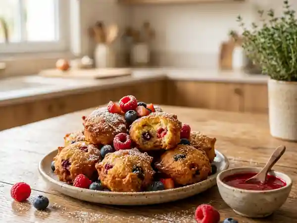 Beignets de semoule fruités, dorés et fondants - Photo de présentation