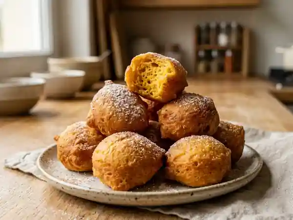 Beignets à la citrouille, cœur tendre et cannelle - Photo de présentation