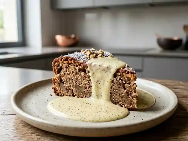 Moelleux aux marrons et crème vanillée - Photo de présentation