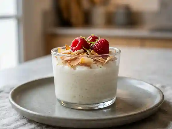 Blanc-manger fondant à la noix de coco - Photo de présentation