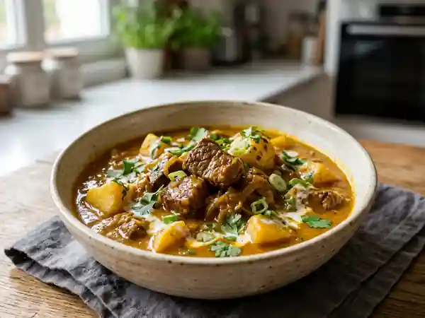 Curry de bœuf mijoté au lait de coco - Photo de présentation