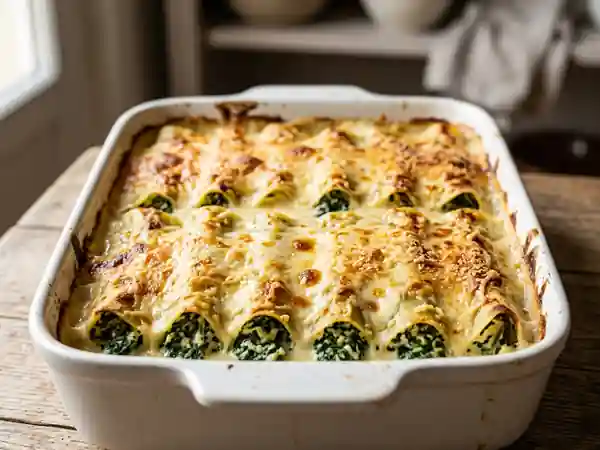 Cannelloni Épinards Ricotta Fondants et Gratinés - Photo de présentation