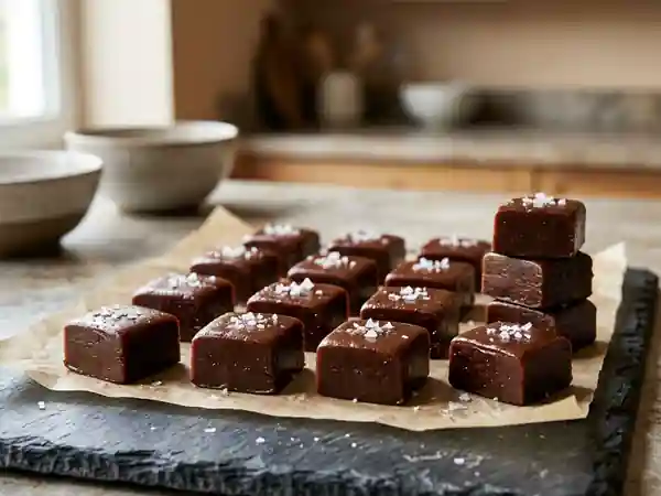 Caramels fondants au chocolat noir intense - Photo de présentation