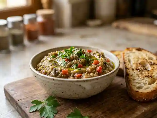 Délicieux Caviar d'Aubergine à la Tomate Maison - Photo de présentation