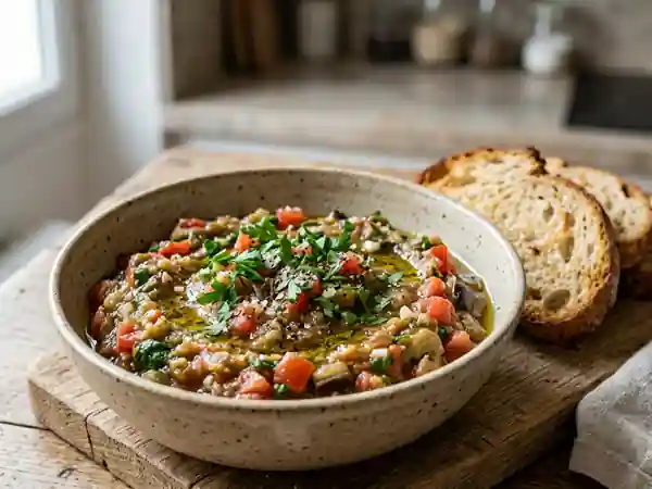 Délicieux Caviar d'Aubergine et Tomate Maison - Photo de présentation