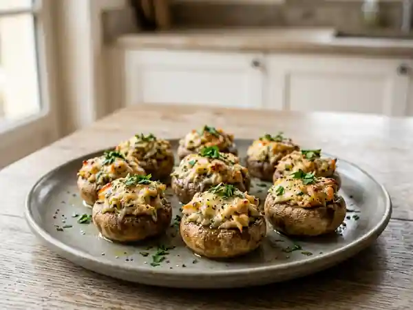 Bouchées de champignons au crabe citronné - Photo de présentation
