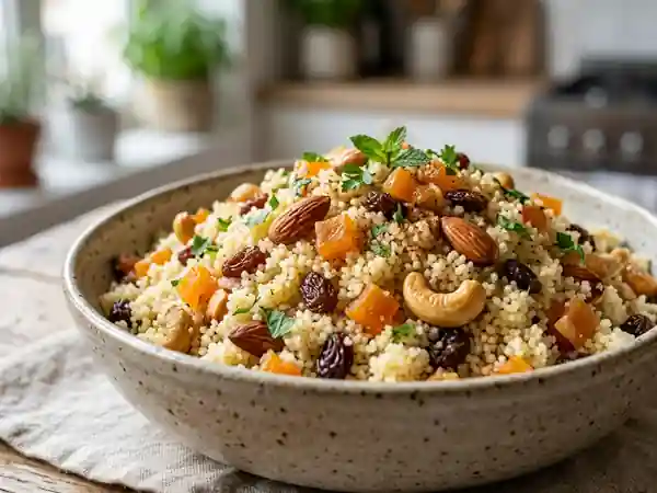 Couscous perlé aux fruits secs et miel - Photo de présentation