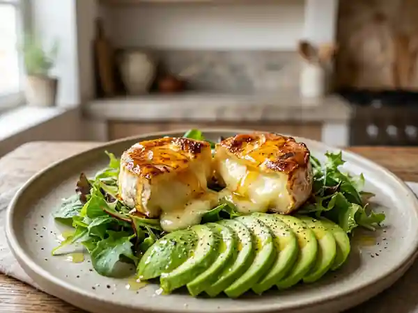 Délicieux Crottin de Chèvre au Miel et Avocat : Recette Facile et Gourmande - Photo de présentation