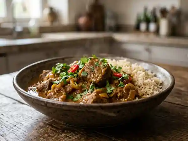 Agneau fondant au coco et épices africaines - Photo de présentation