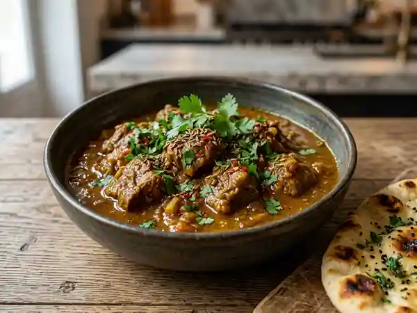 Agneau fondant au curry et lait de coco - Photo de présentation