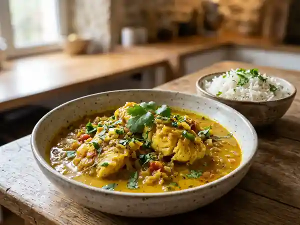 Curry de colin crémeux au lait de coco - Photo de présentation