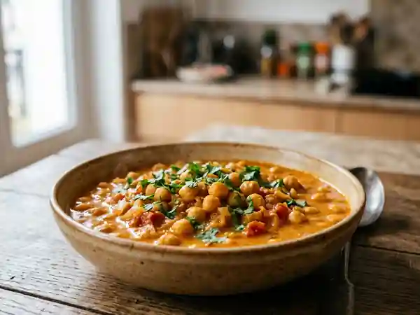Curry de pois chiches onctueux au coco - Photo de présentation